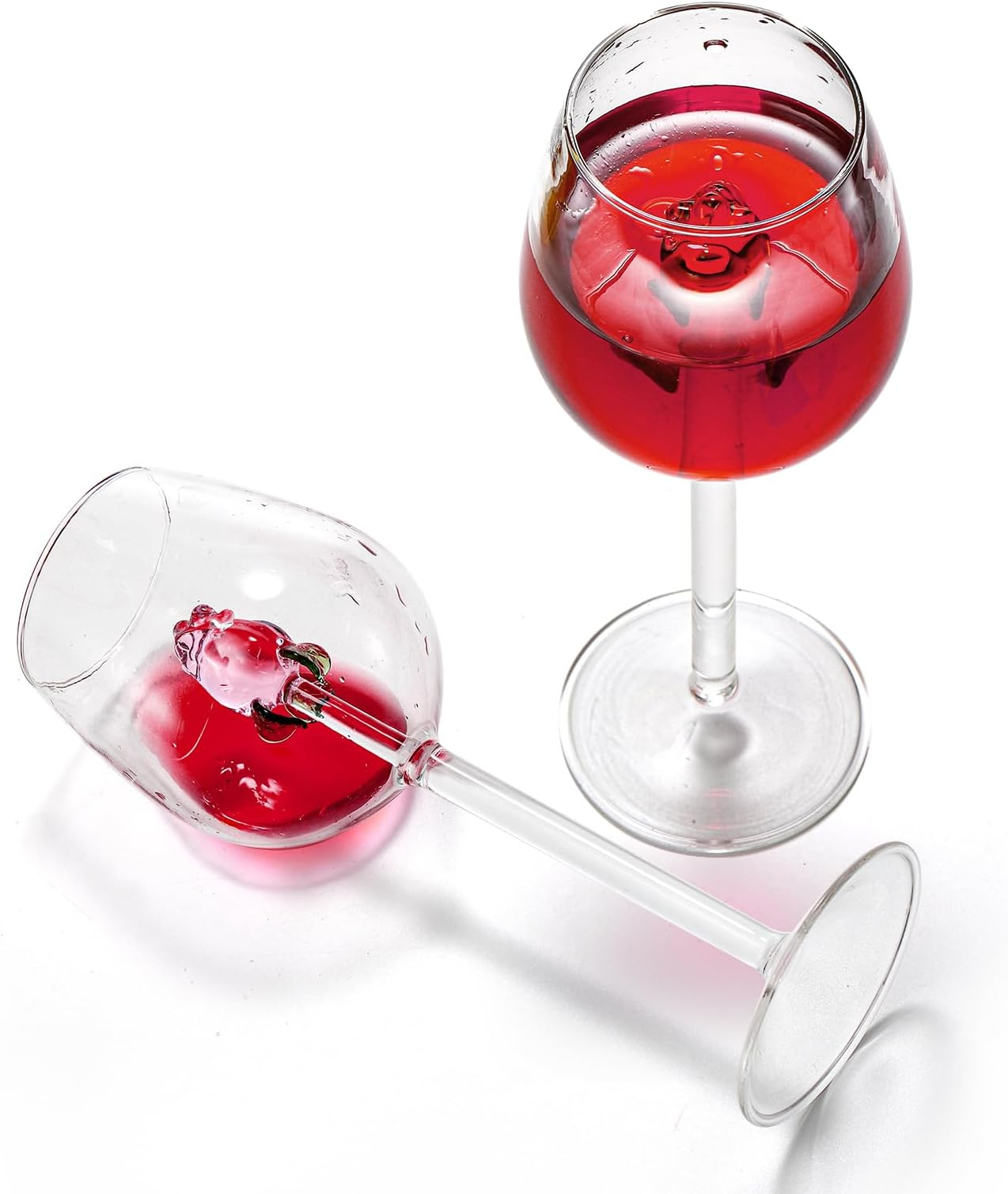 Rose Radiance: Luxury Wine Glass