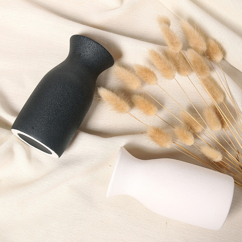 Minimal White & Black Porcelain Vases