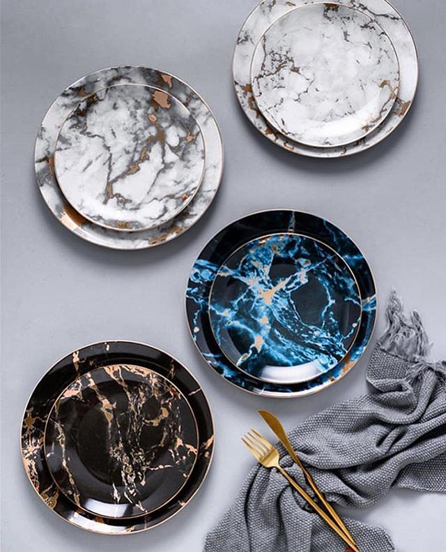 Set of 3 Sakura Glass Ceramic Plates