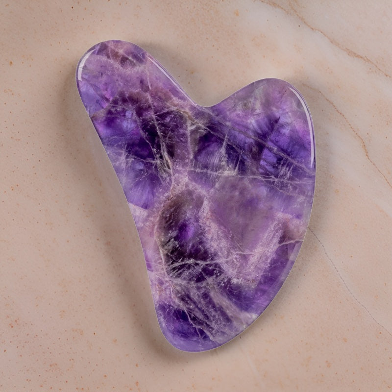 amethyst roller gua sha purple skincare