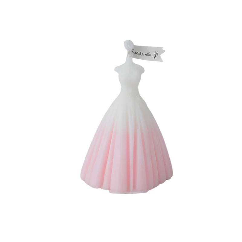 Dress Candles White Blue Pink