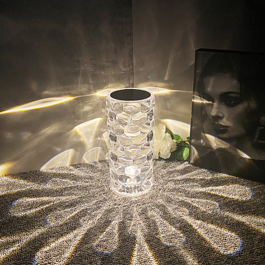 diamond dazzle touch lamp crystals white