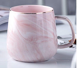 Marble Breakfast Mug Pink