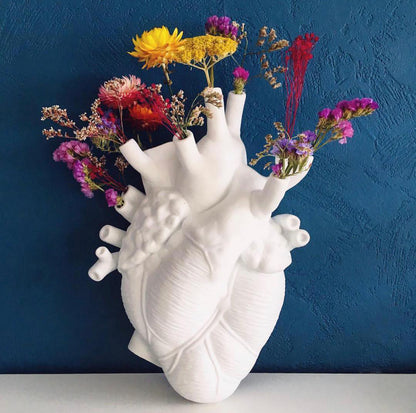 Hand-Shaped Flower Vase Home White