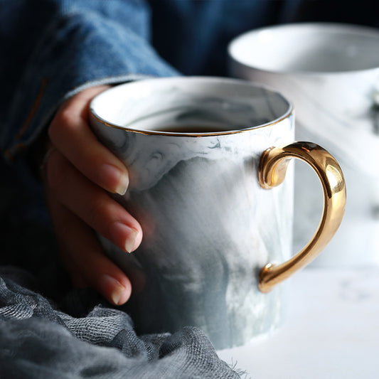 elegant ceramic coffee mug grey