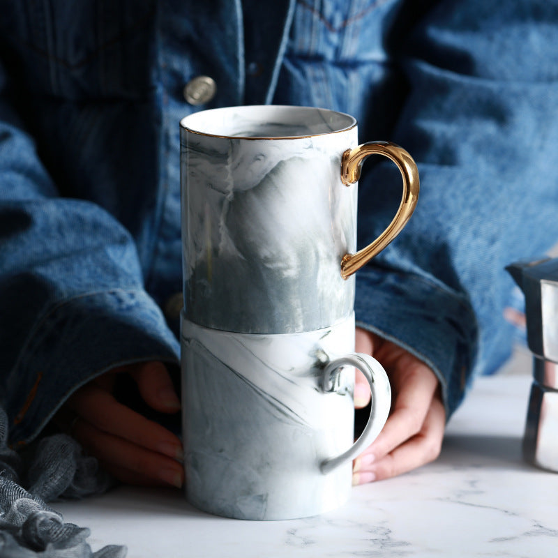 elegant ceramic coffee mug grey