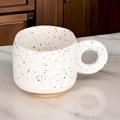 Minimal Ceramic Mug Purple White