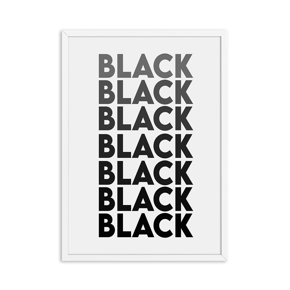 Minimal Canvas Wall Art Black is Dope Frameless