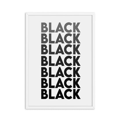 Minimal Canvas Wall Art Black is Dope Frameless