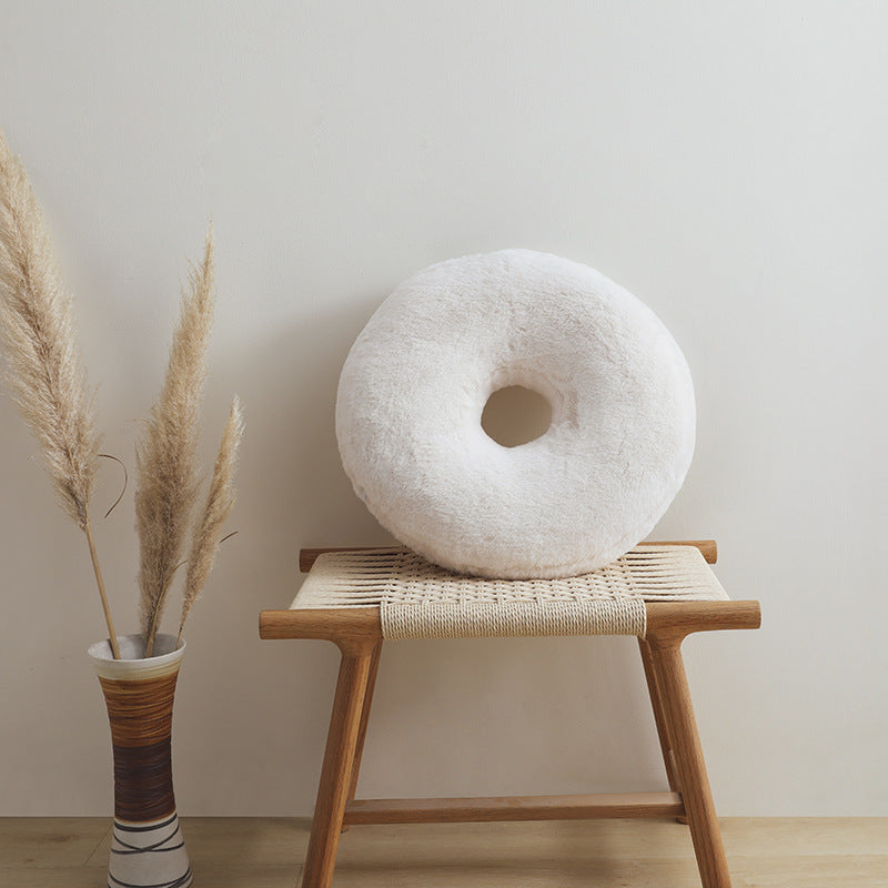 nordic velvet pillow minimal white