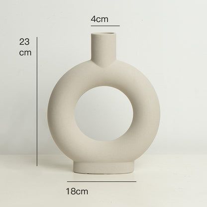 Beige Ceramic Vase minimal decor