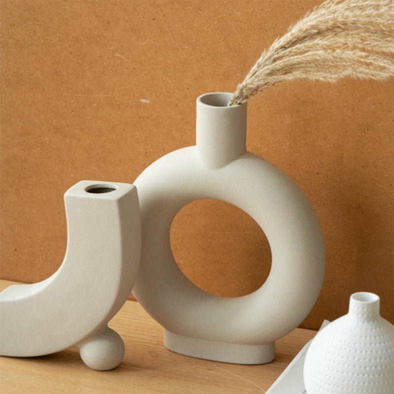 Beige Ceramic Vase minimal decor