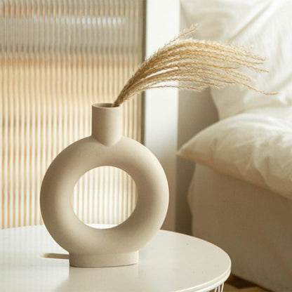 Beige Ceramic Vase minimal decor 