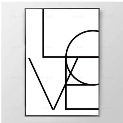 Amore & Love Wall Art Frameless Canvas