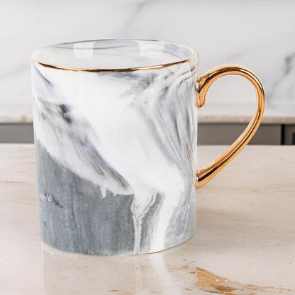 elegant ceramic coffee mug grey