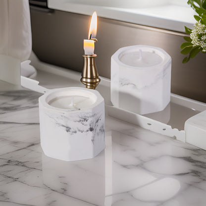 Marble Candle Aromatherapy White