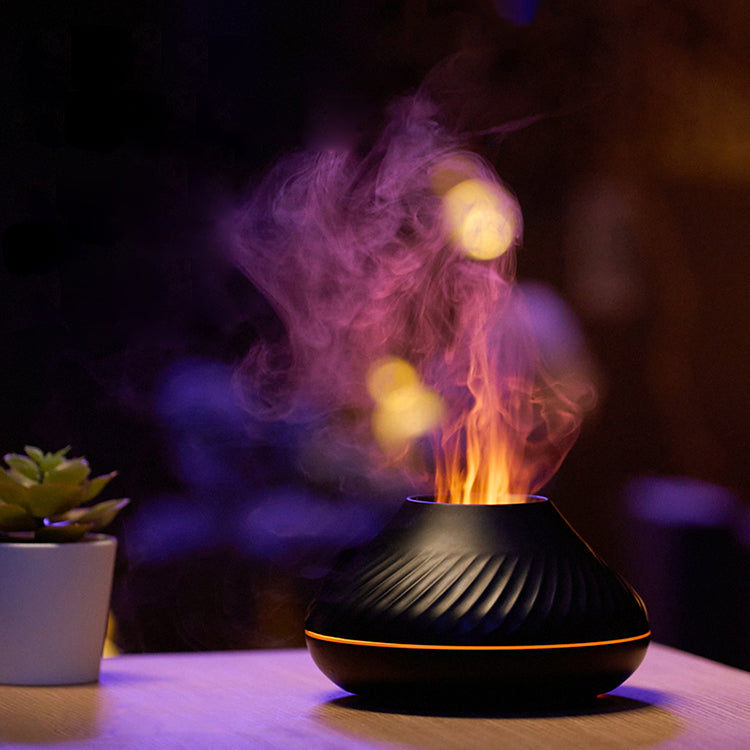 3D Volcano Lava Diffuser Black