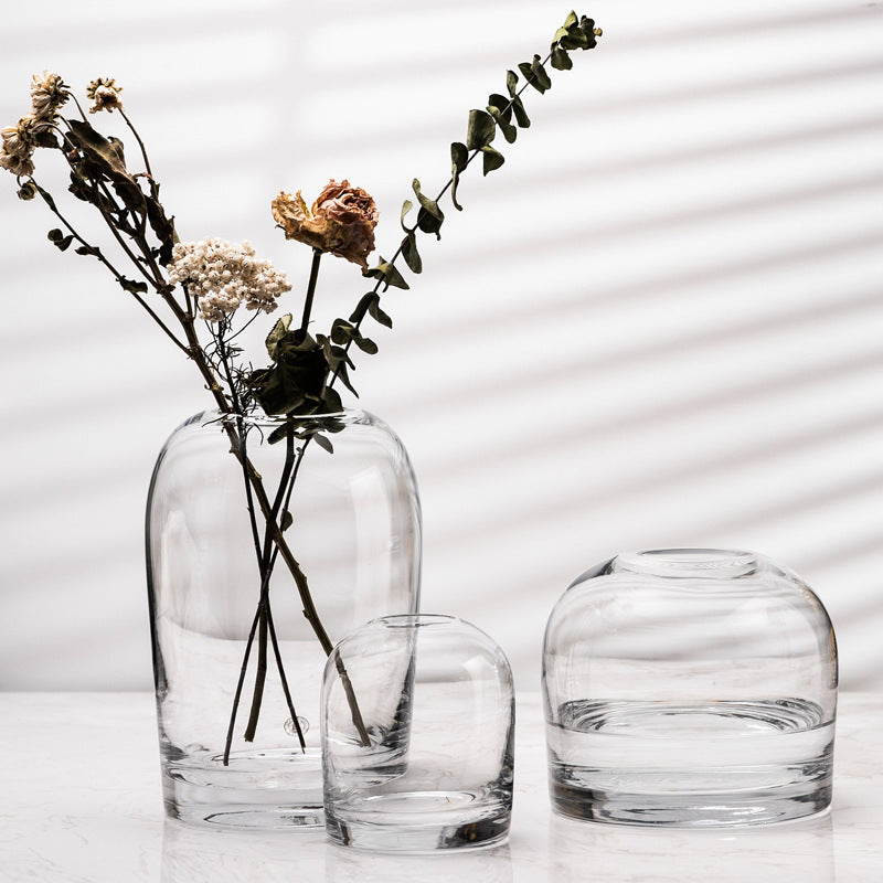 glass vase minimal living room transparent