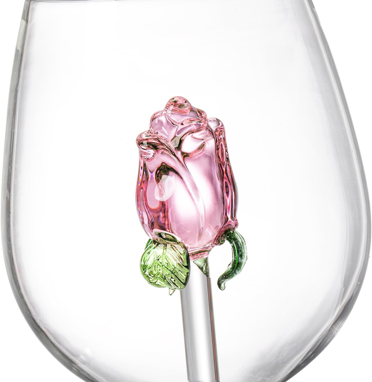 Rose Radiance: Luxury Wine Glass
