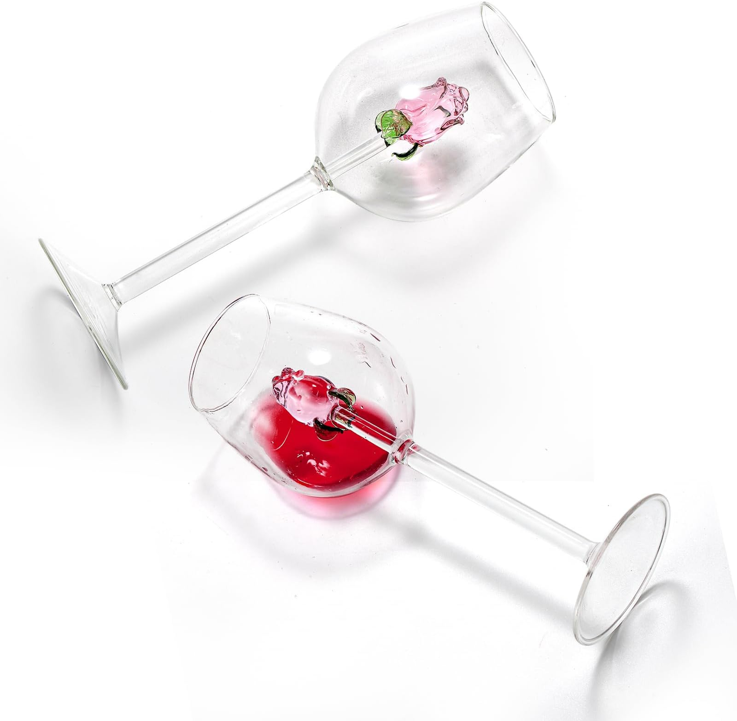 Rose Radiance: Luxury Wine Glass
