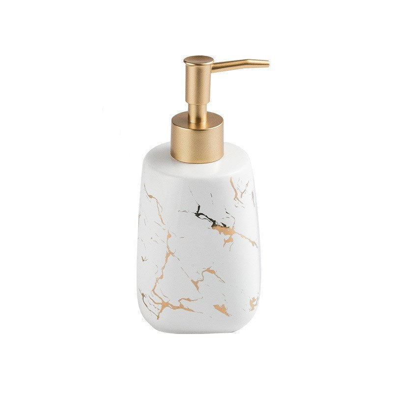 Marble Bathroom Wash Set White