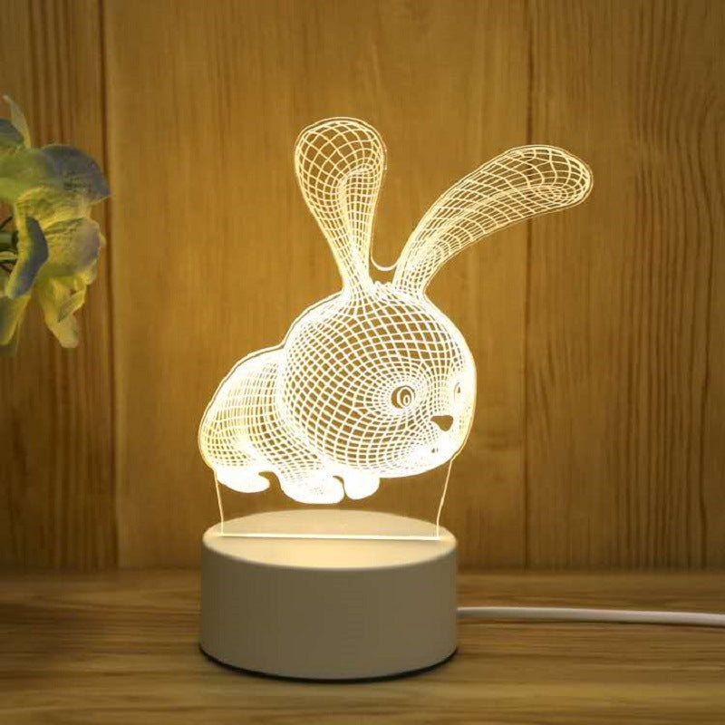 Table Night Lamp Figures 3D Bunny