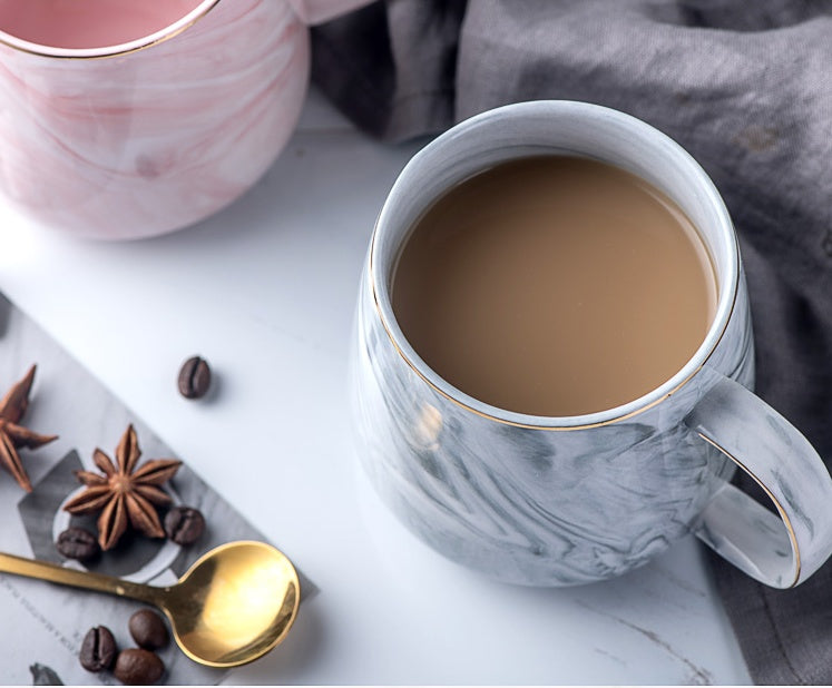 Marble Breakfast Mug Grey