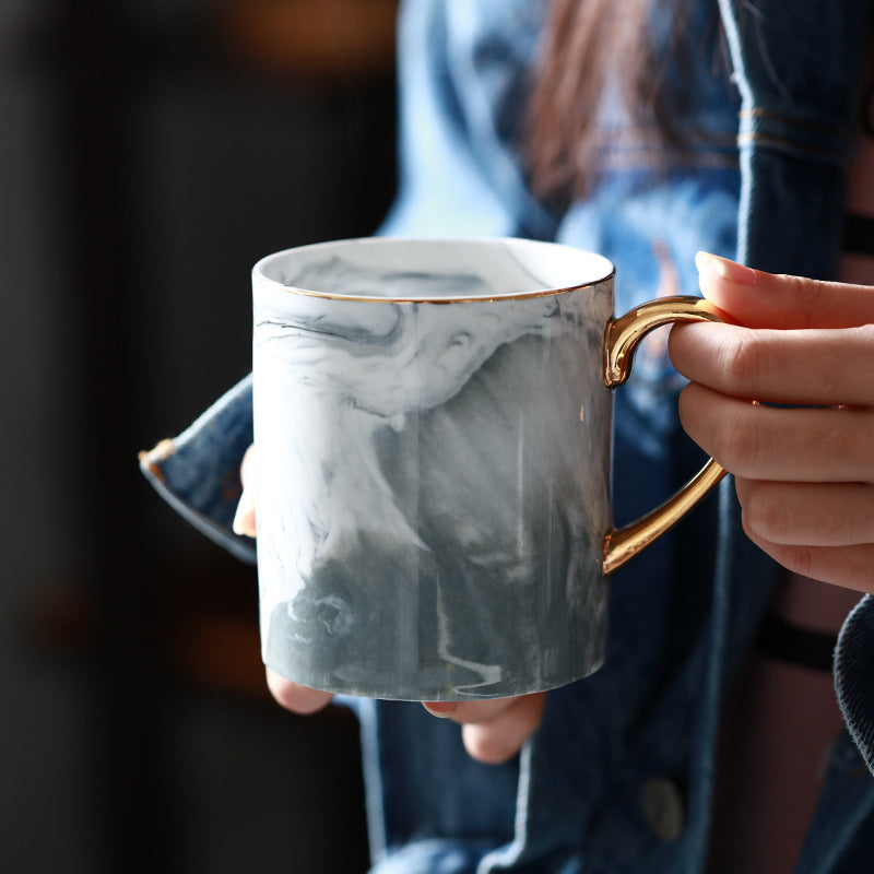 elegant ceramic coffee mug grey