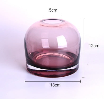 glass vase minimal living room transparent purple