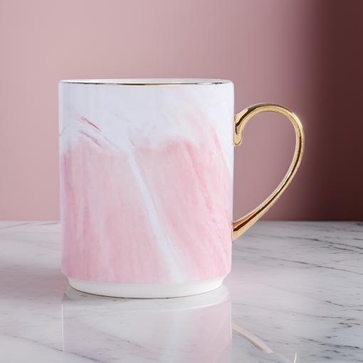 elegant ceramic coffee mug pink