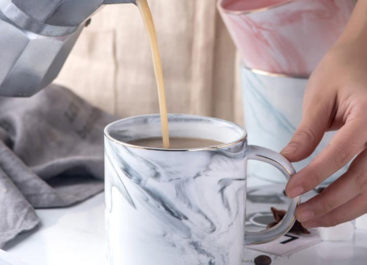 Marble Breakfast Mug Grey