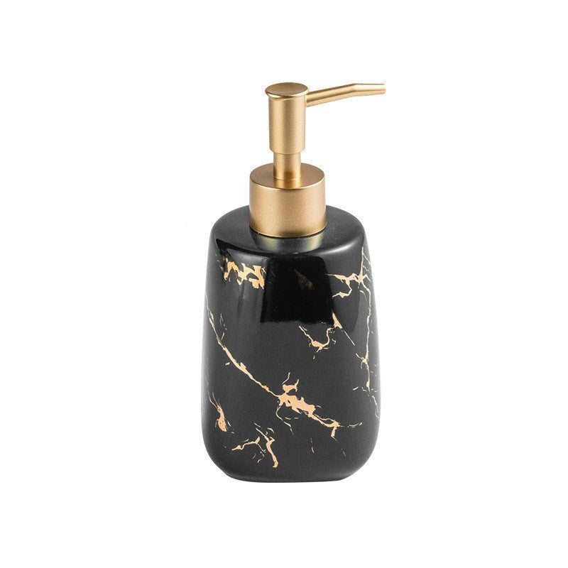 Marble Bathroom Wash Set Black