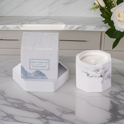 Marble Candle Aromatherapy White