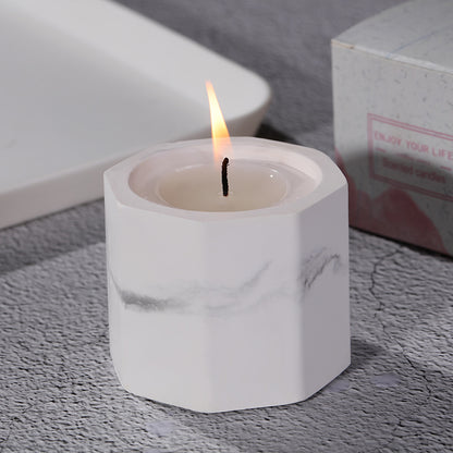 Marble Candle Aromatherapy White