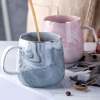 Marble Breakfast Mug Grey