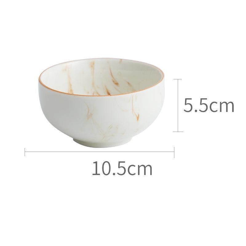 Marble Ceramic Bowl Dish White