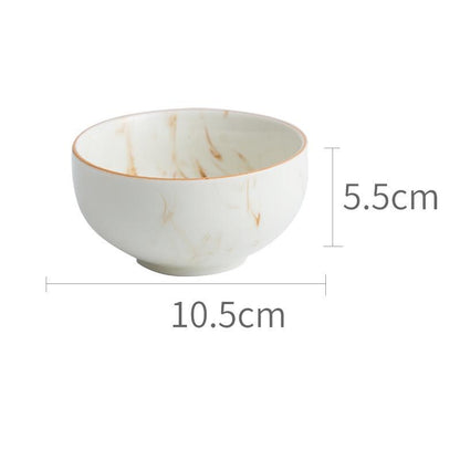 Marble Ceramic Bowl Dish White