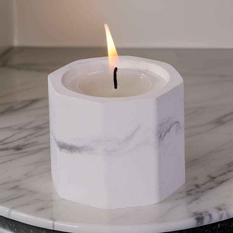 Marble Candle Aromatherapy White