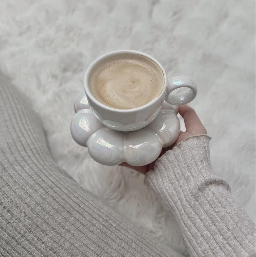 Cloud Shaped Breakfast Cup & Saucer