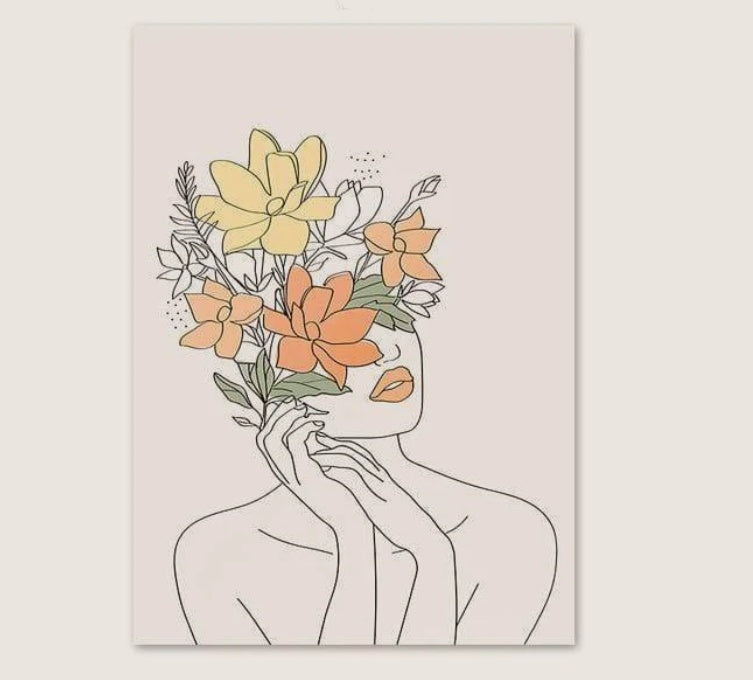 Flower Girl Wall Art Frameless Canvas 2