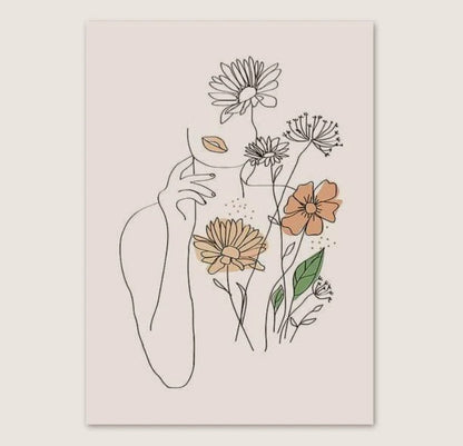 Flower Girl Wall Art Frameless Canvas 4