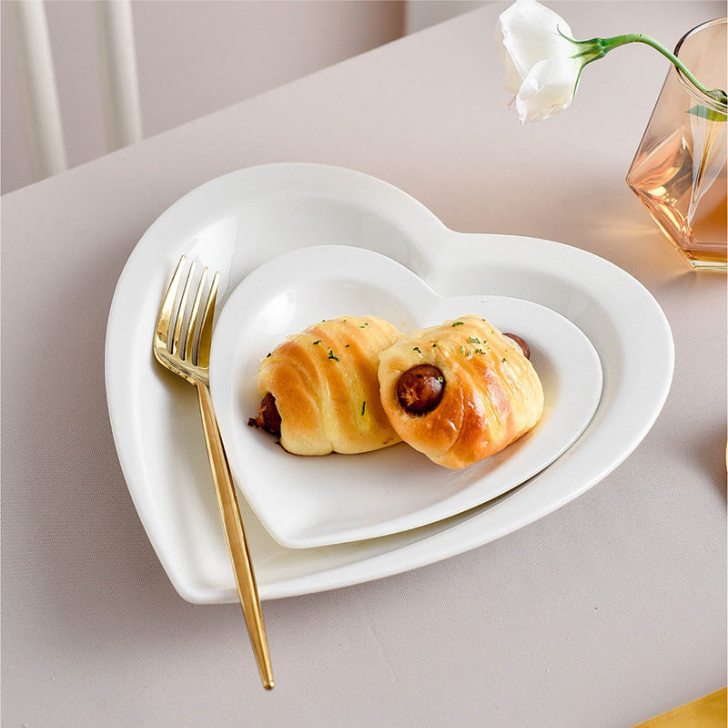 Heart-Shaped Ceramic Plate