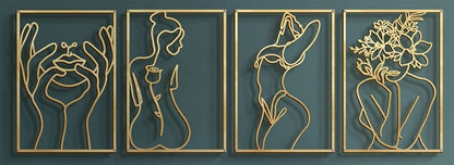 Metal Female Silhouette Wall Art  2