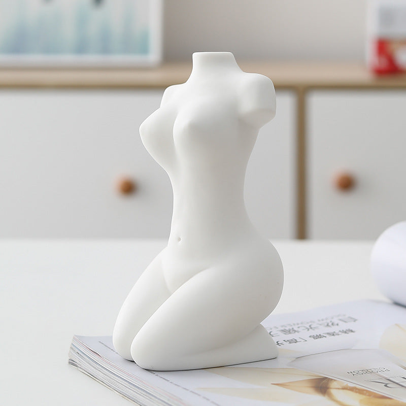 Body Ceramic Vases White