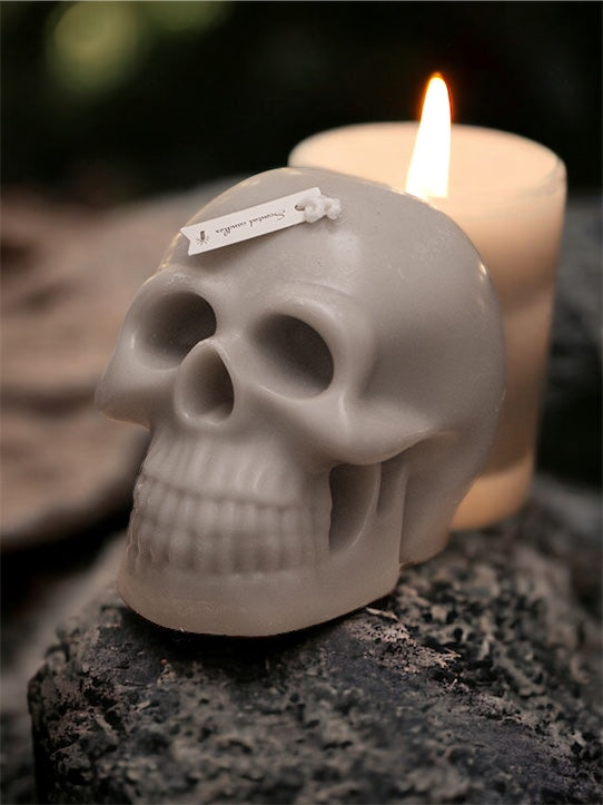 Skull Candles Halloween Grey