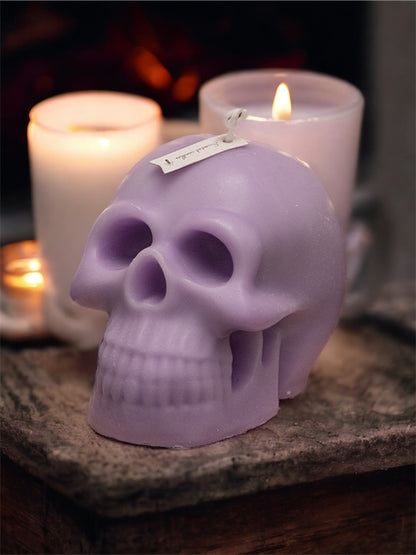 Skull Candles Halloween Puprle