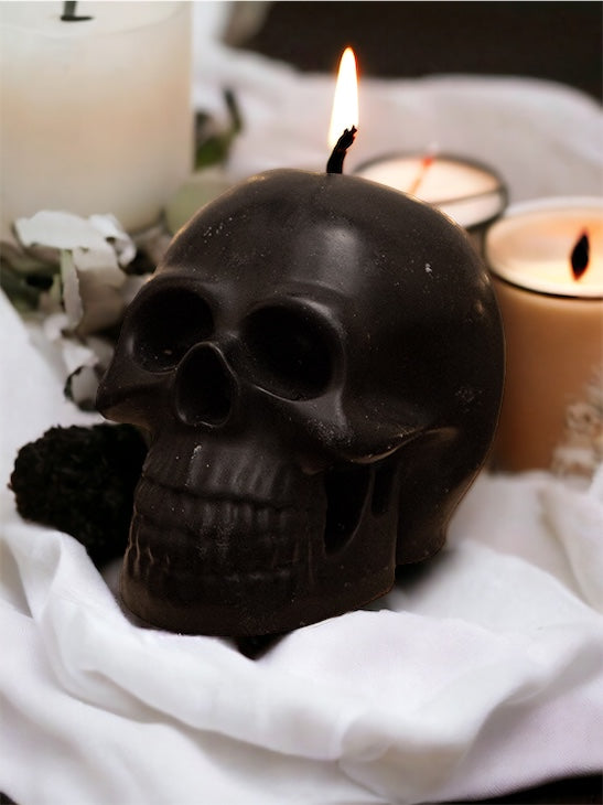 Skull Candles Halloween Black