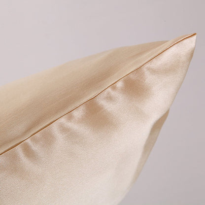 Pillowcase silk and satin beige 2