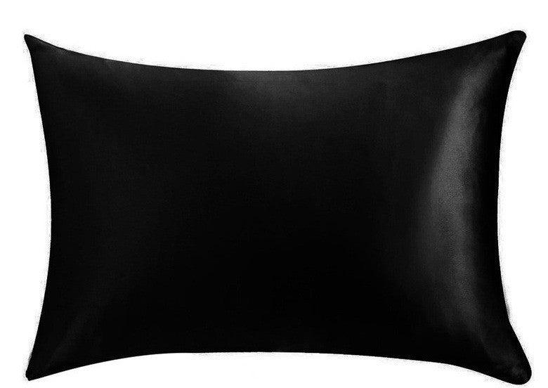 Pillowcase silk and satin black