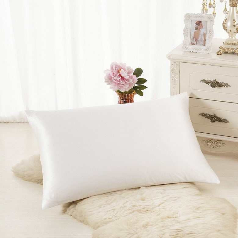 Pillowcase silk and satin white